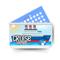 CRUISE display insert, savings tracker and clear twin pocket cash envelope