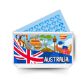AUSTRALIA display insert, savings tracker and clear twin pocket cash envelope