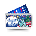 CHRISTMAS IN NEW YORK display insert, savings tracker and clear twin pocket cash envelope